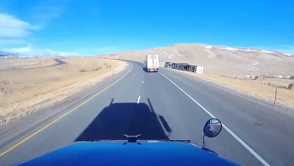 Video Shows 3 Semis Blown Over By Wyoming Wind in 2 Mile Stretch
