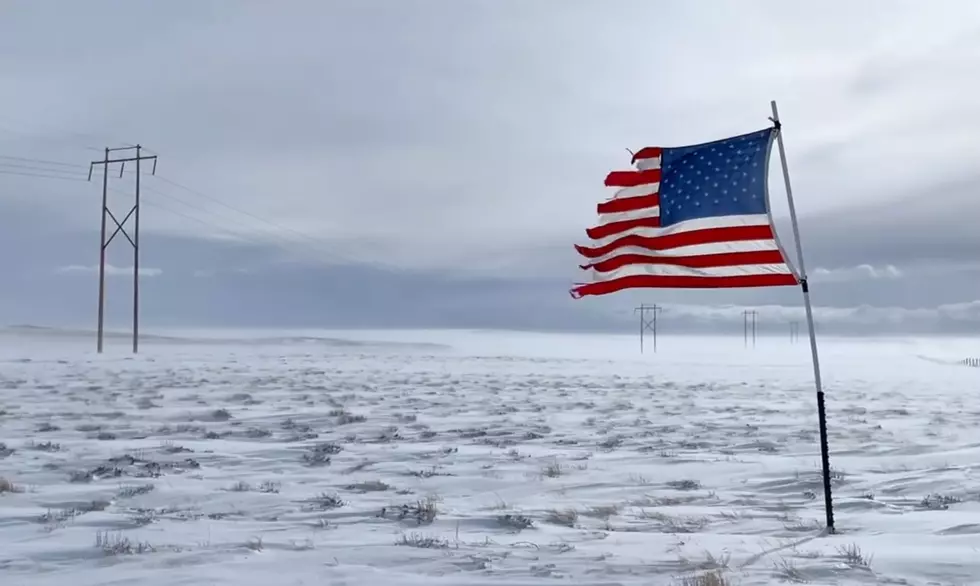 Sub-Zero Temps Can’t Stop Old Glory in Shirley Basin, Wyoming