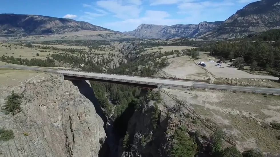 New Drone Video Shows Wyoming’s Gravity-Defying Sunlight Bridge