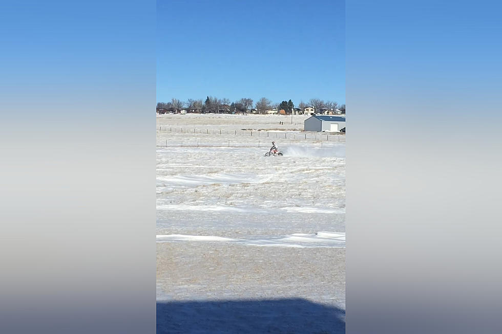 Wyoming Motorcyclist Proves He Will Not Be Stopped By Snow