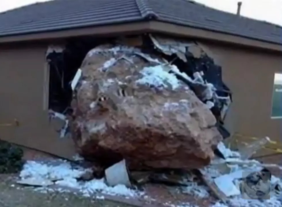 12 Foot Boulder Crashes into Utah Home, Injures Woman