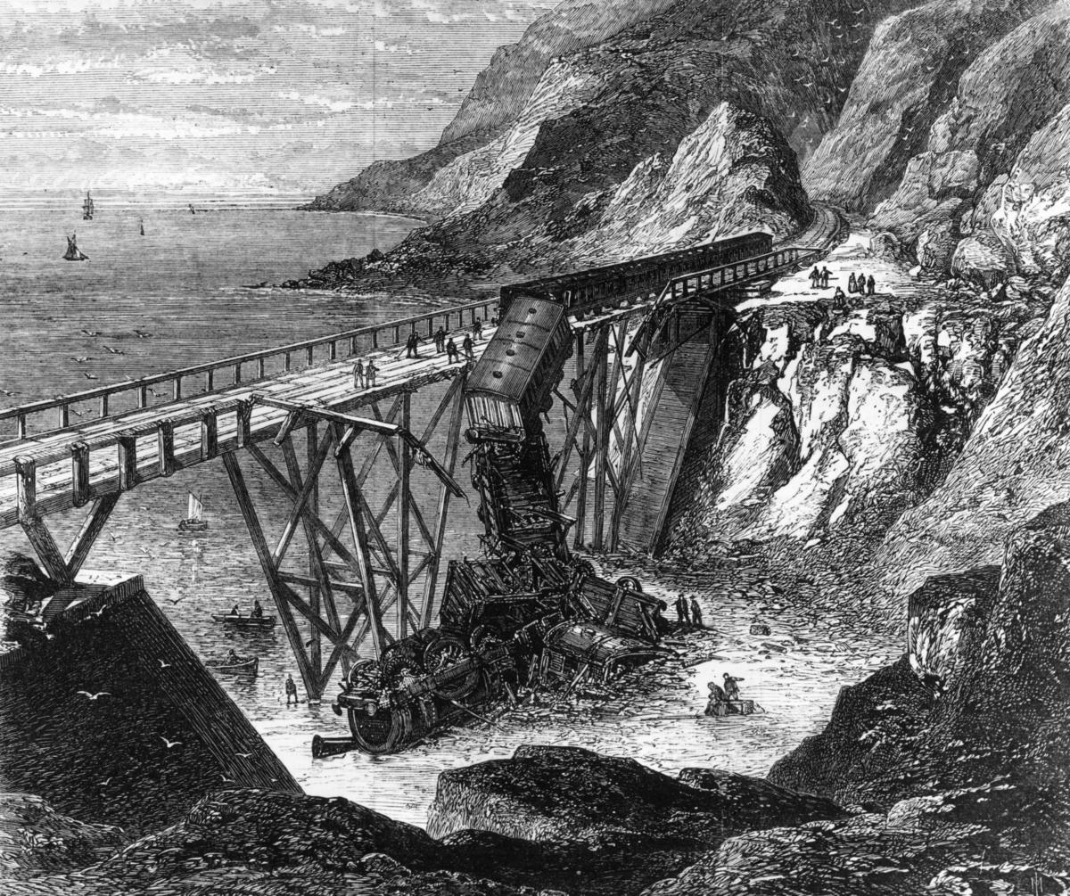 Casper Train 1923 Glenrock-Casper Train Plunges Into The Abyss