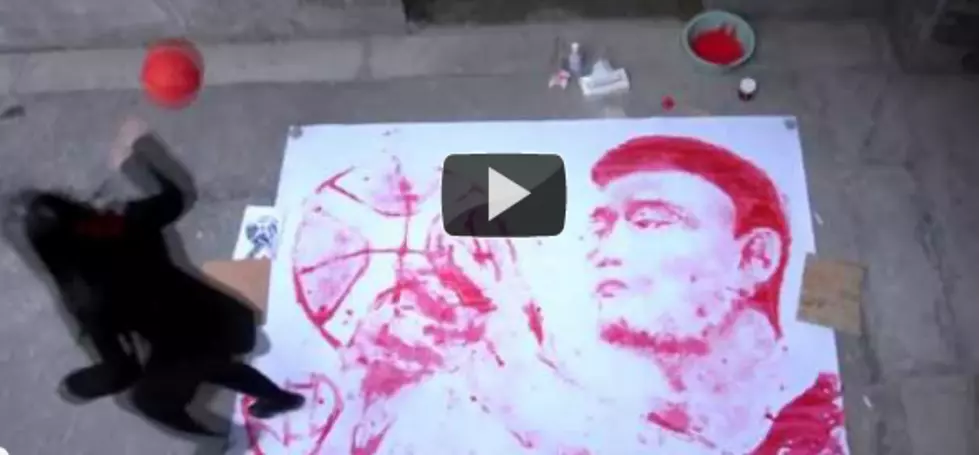 Girl Paints With A Basketball [VIDEO]