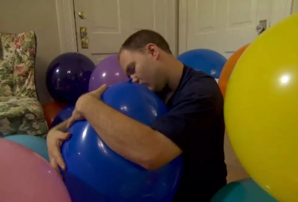 Creepy Dude is Totally in Love With Balloons