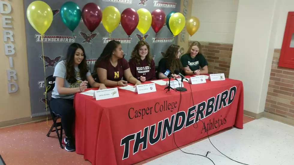 Five Casper College Volleyball Players Sign Letters of Intent