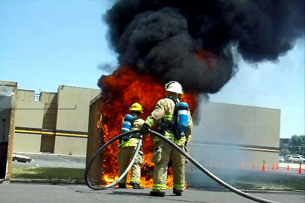 Fire Demonstration Shows Effectiveness Of Sprinkler Systems