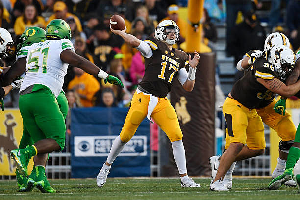 Jacob Hollister and Josh Allen Buffalo Bills teammates at Wyoming