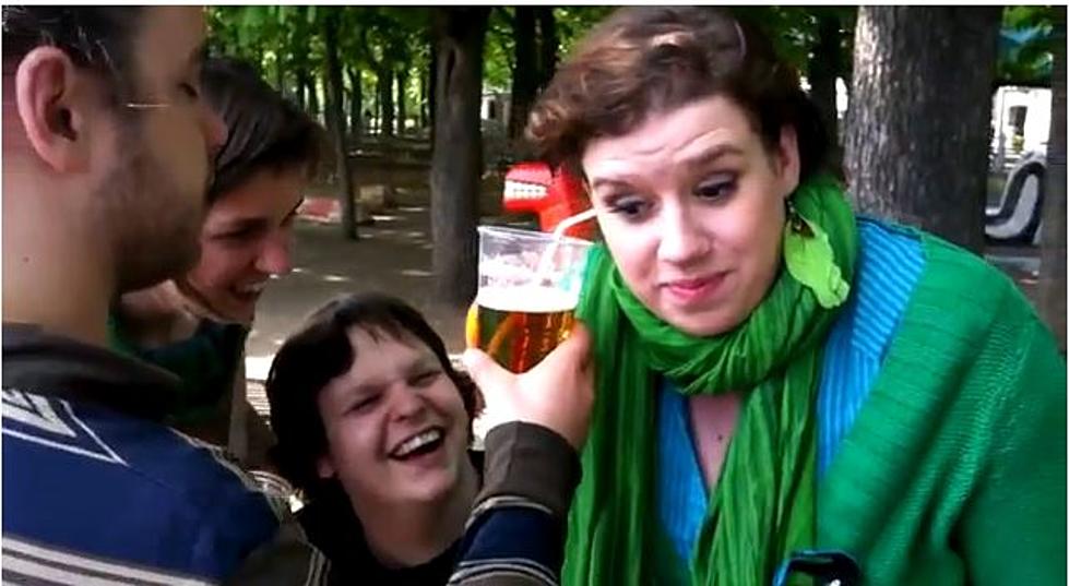See A Chick Drink Beer with Her Ear [VIDEO]