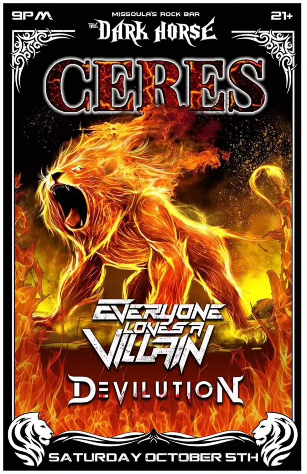 Homecoming Metal Show featuring Ceres, Devilution and Everyone Loves a Villain