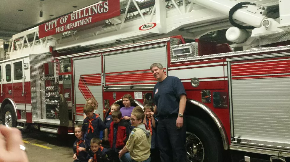 Cub Scout Troop Gets First Look at Billings’ New $1.3 Million Fire Truck
