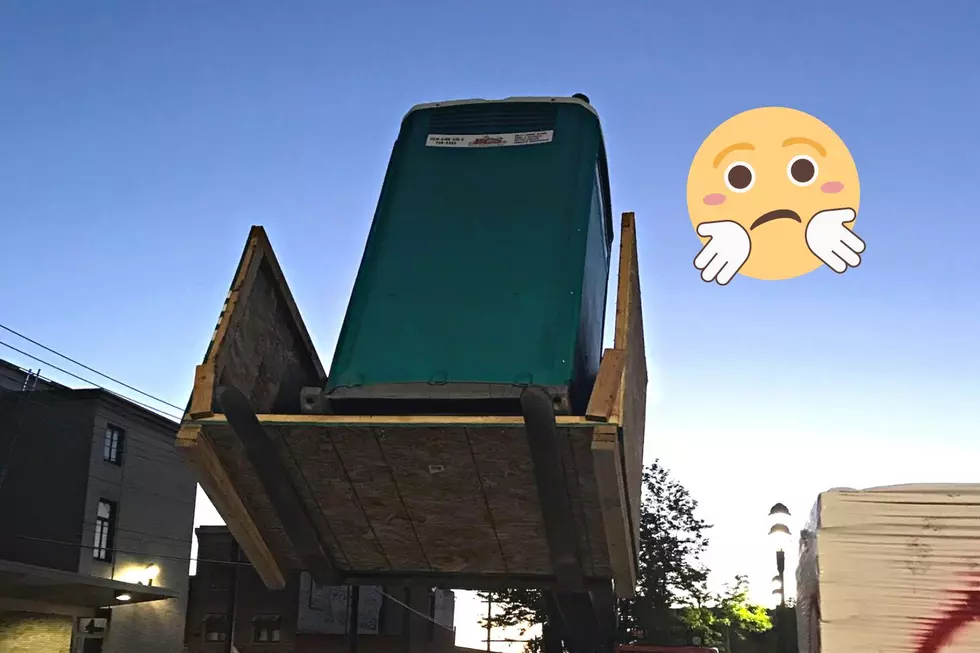 Spotted: Lifted Porta Potty in Downtown Billings. What For?