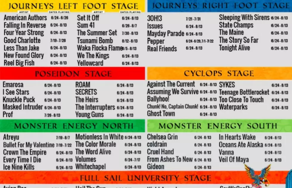 Here’s Warped Tour’s official 2016 stage guide
