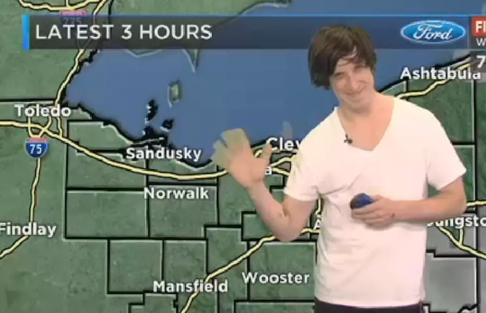 Watch frontman of band The Kickback nail Cleveland weather report