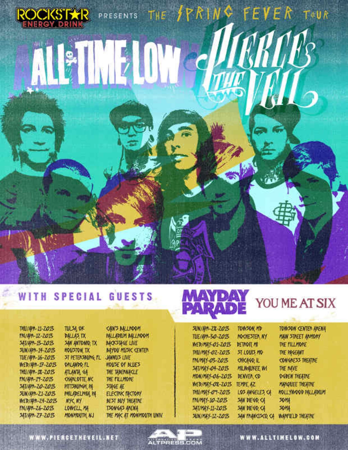 Pierce The Veil and All Time Low announce coheadlining tour dates