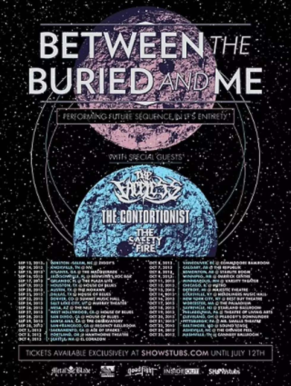 Between The Buried And Me announce fall tour with the Faceless, the Contortionist, the Safety Fire