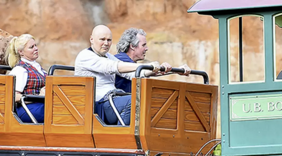Billy Corgan finally smiles at Disneyland