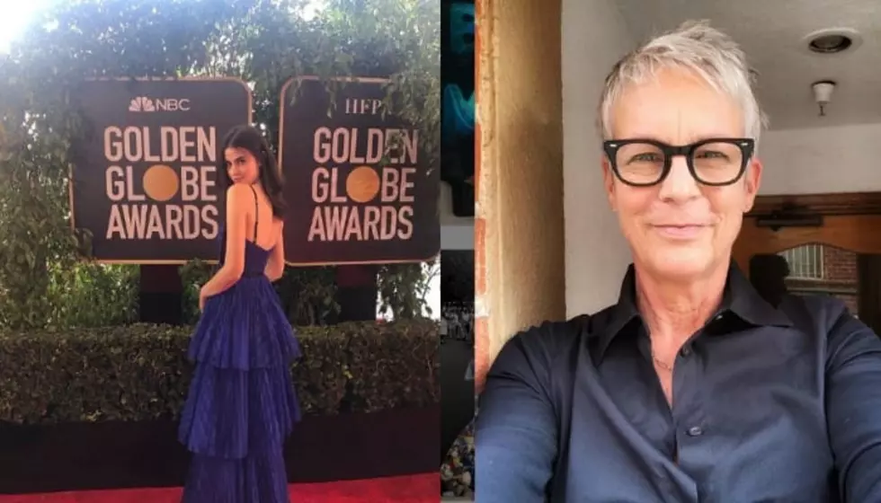Jamie Lee Curtis is not amused by Fiji Water Girl’s Golden Globes stunt