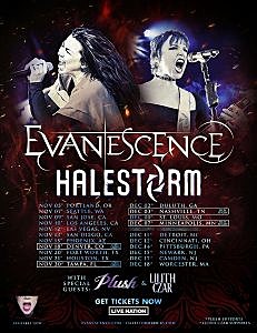 Evanescence Halestorm 2021 tour admat