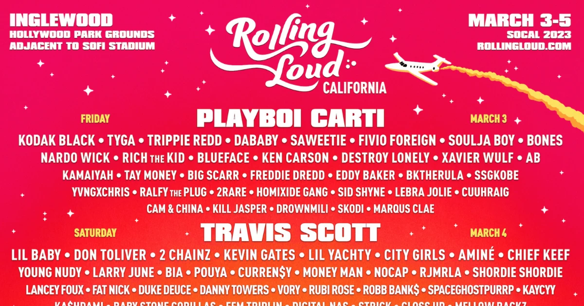 Rolling Loud California 2023 lineup Future, Lil Uzi Vert, Jeleel