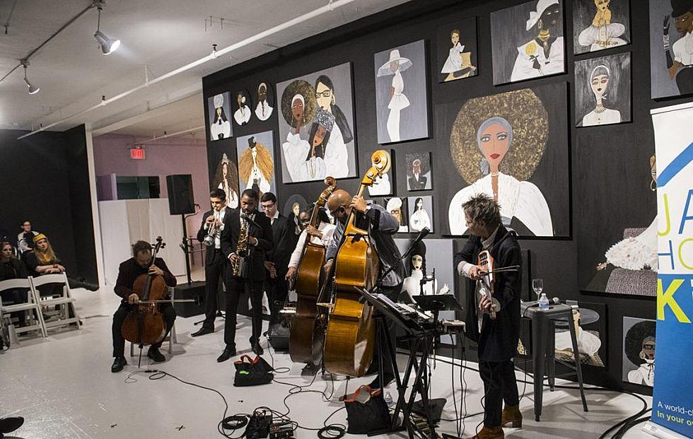 Jazz House Kids swings at salon, with Laurie Anderson