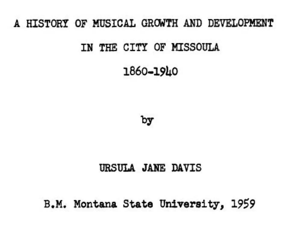 Harmon&#8217;s Histories: Music fills Missoula&#8217;s hills and valleys from earliest days