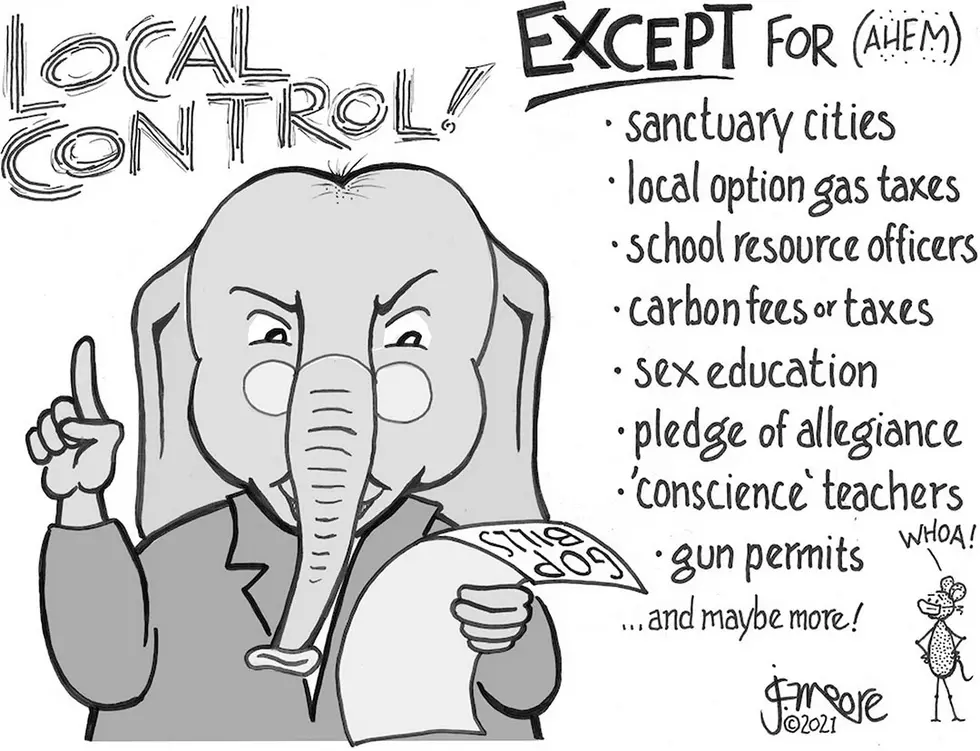 Editorial cartoon: Local control except when it comes to &#8230;