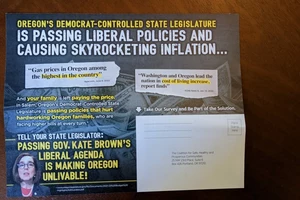 Mystery group in Oregon sending anti-Democrat mailers, prepping web ads