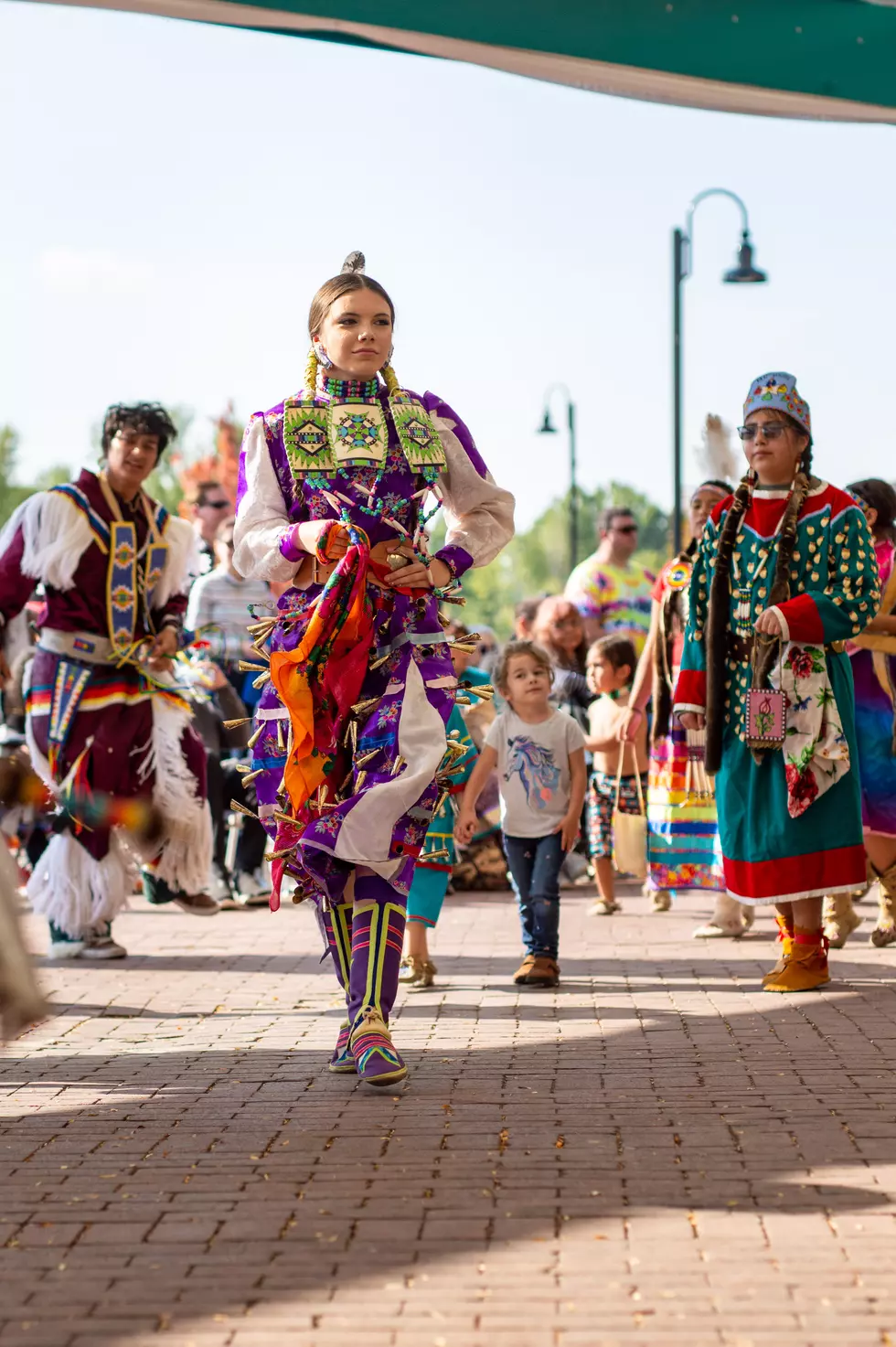 Following the dedication of Beartracks Bridge, a powwow was held in Caras Park