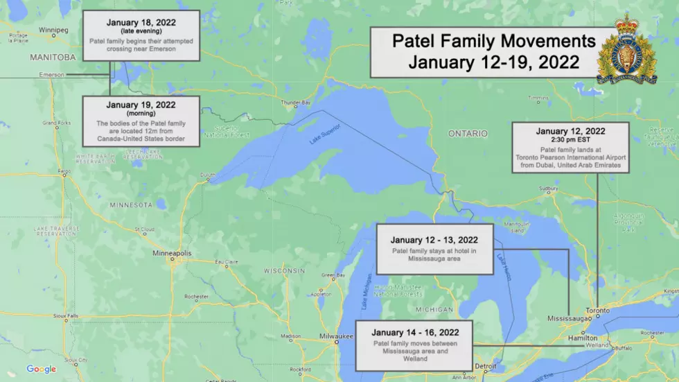 The four members of the Patel family, who died while attempting to cross into the United States from Canada on foot in January 2022. Authorities found their bodies only a few feet from the largely unmarked border near Emerson, Manitoba. (Image courtesy of the Royal Canadian Mounted Police)