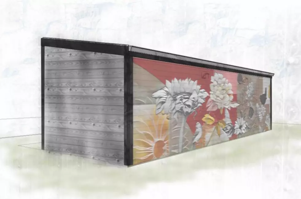 A rendering of the sanitation trailers planned for the Johnson Street Shelter.