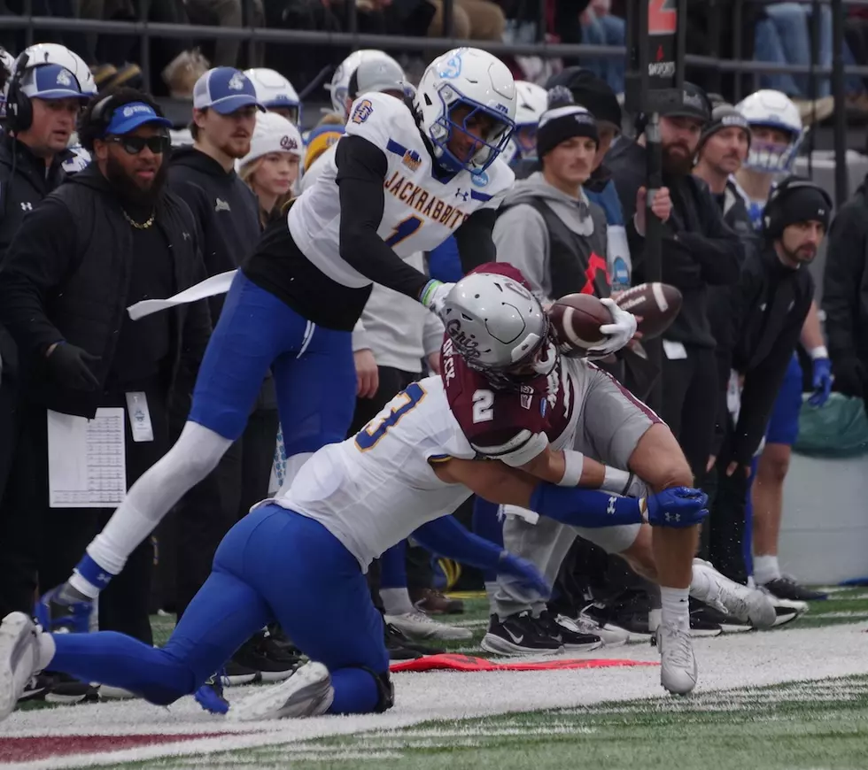 Drew Deck is tackled after a gain. (William Munoz/Missoula Current)