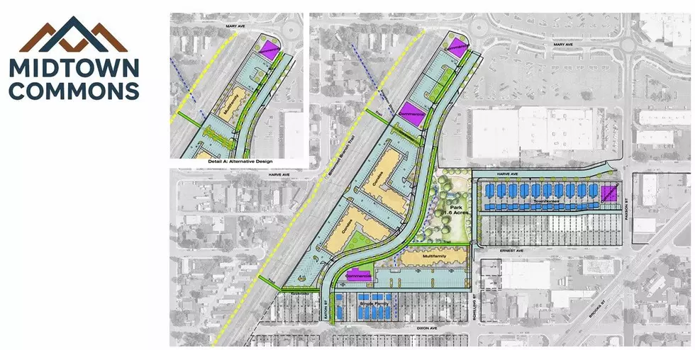 The conceptual layout of Midtown Commons.