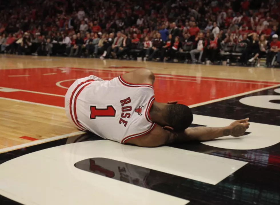 Derrick Rose Injured in Game 1 Is it over for him in the Playoffs?