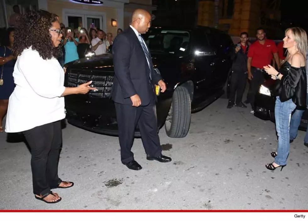 Man Runs Over Head, Oprah..Toe