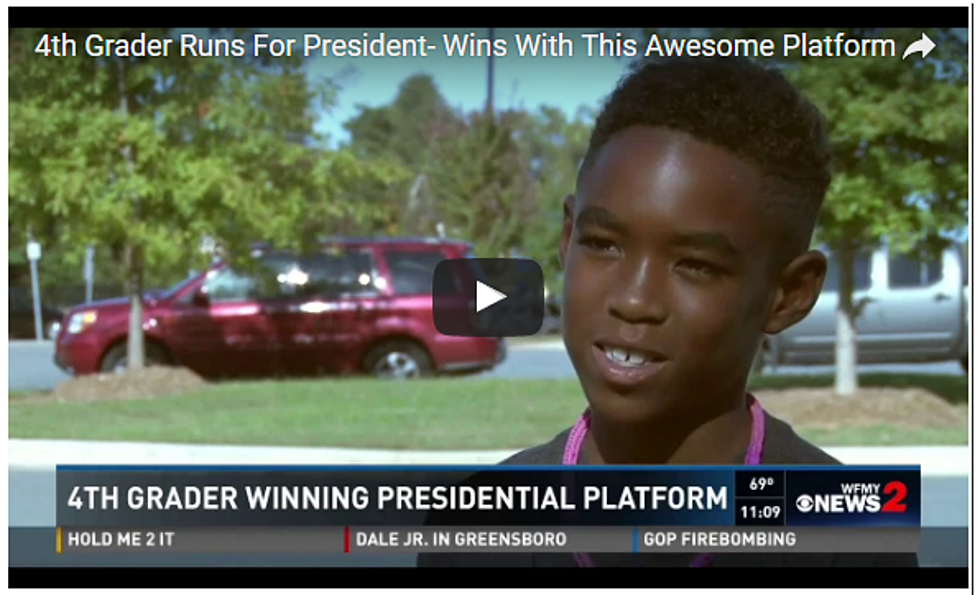 4th Grader Runs for President