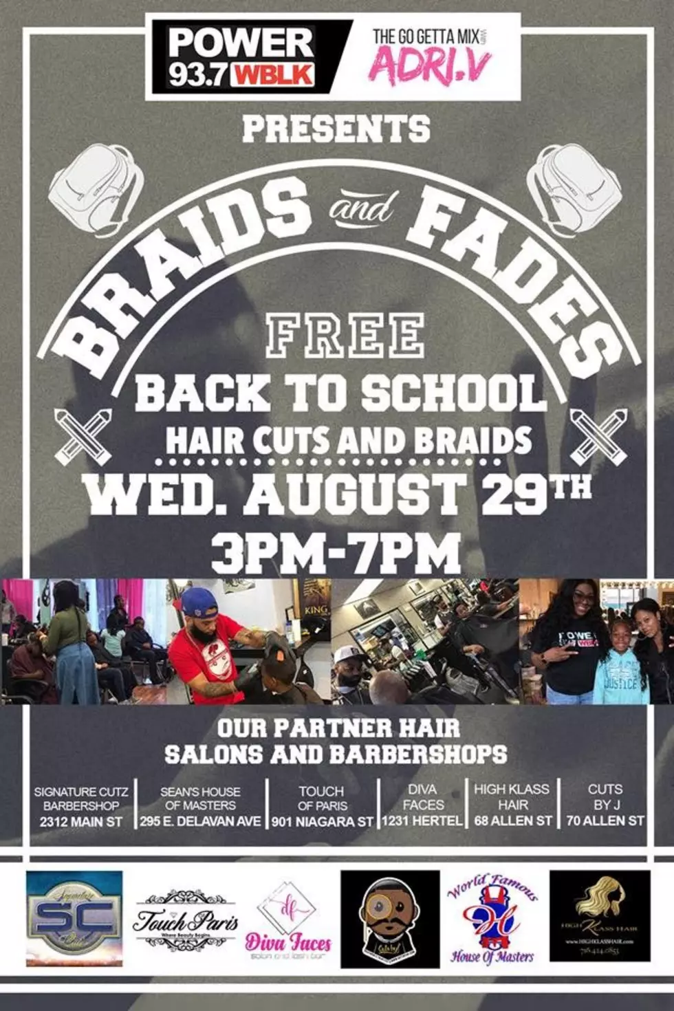 The Go Getta Mix With ADRI.V Presents Braids &#038; Fades Back To School Free Hair Cuts and Braids