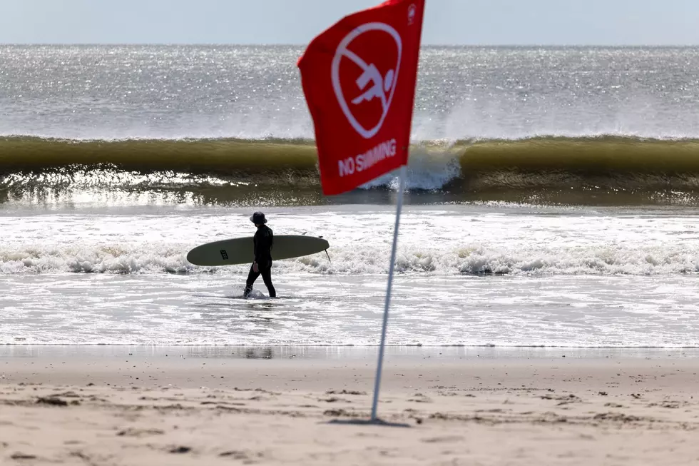 Hurricane Franklin Churns Up High Surf At New York City's Rockaway Beach