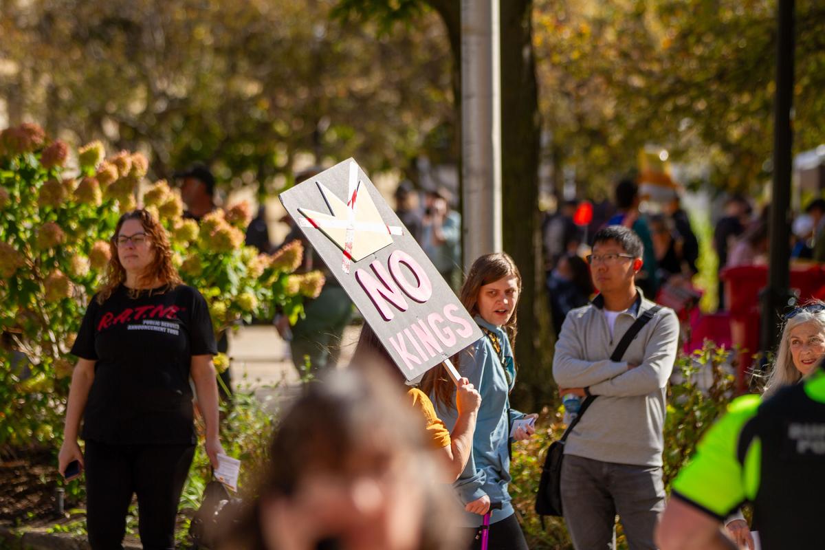 Thousands Flood Into Niagara Square For No Kings Protest In Downtown Buffalo