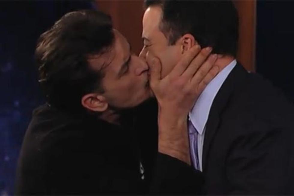 Charlie Sheen Kisses Jimmy Kimmel in Surprise ‘Live’ Interview [VIDEO]