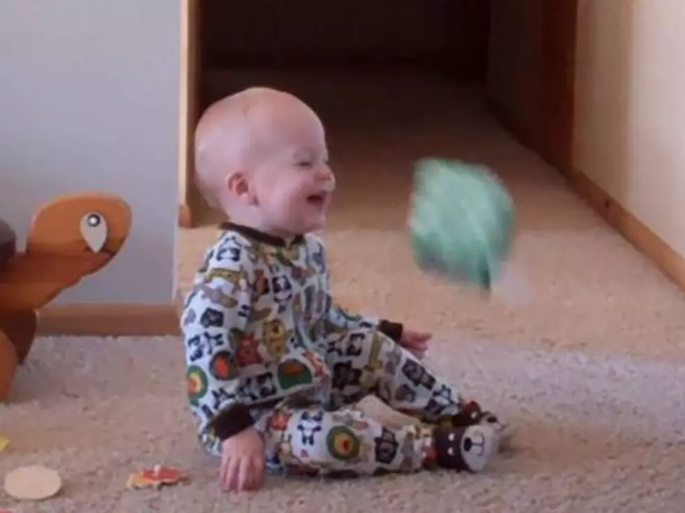 Baby Likes Being Bonked on the Head With Stuffed Toys [VIDEO]