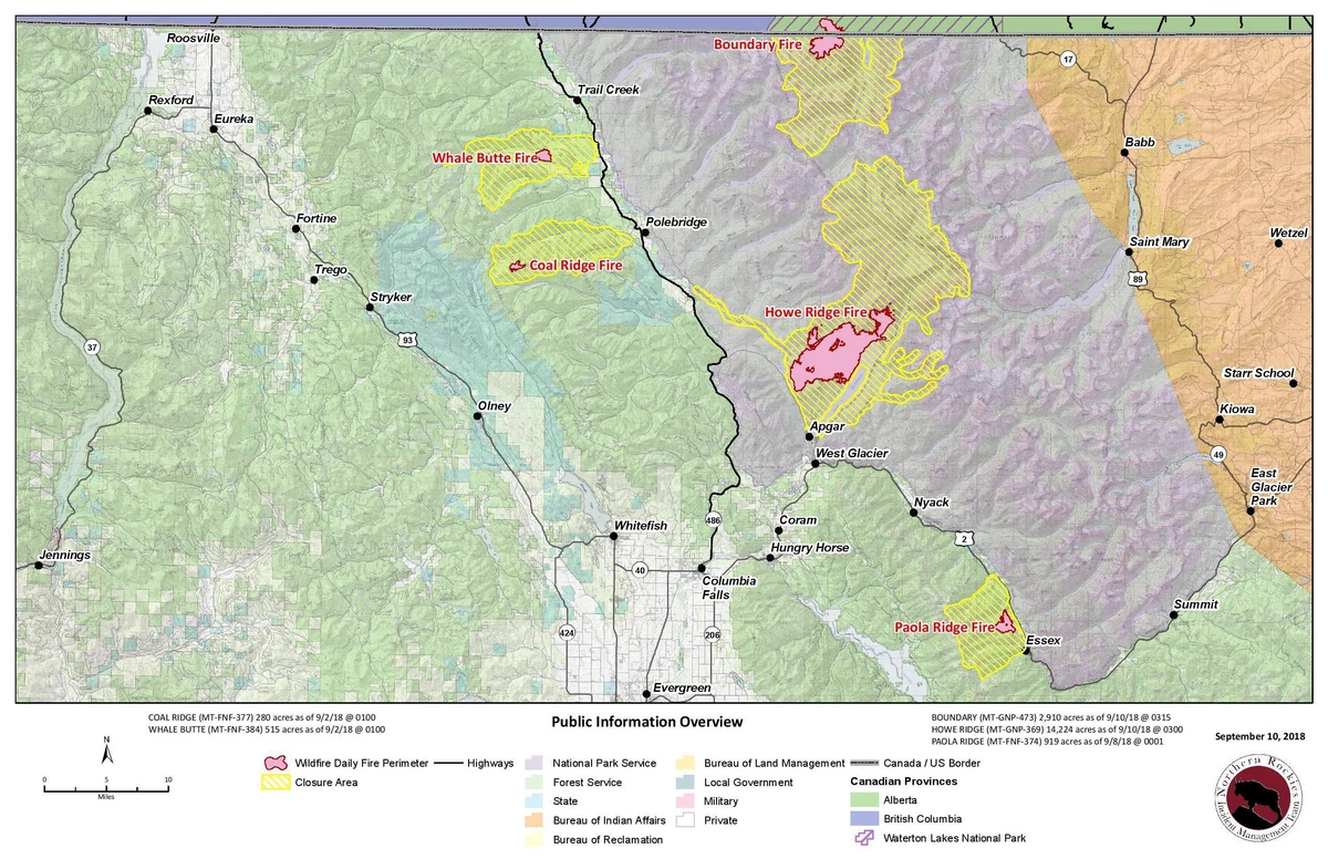 Glacier National Park Wildfire Updates 9 14 18 10 30am