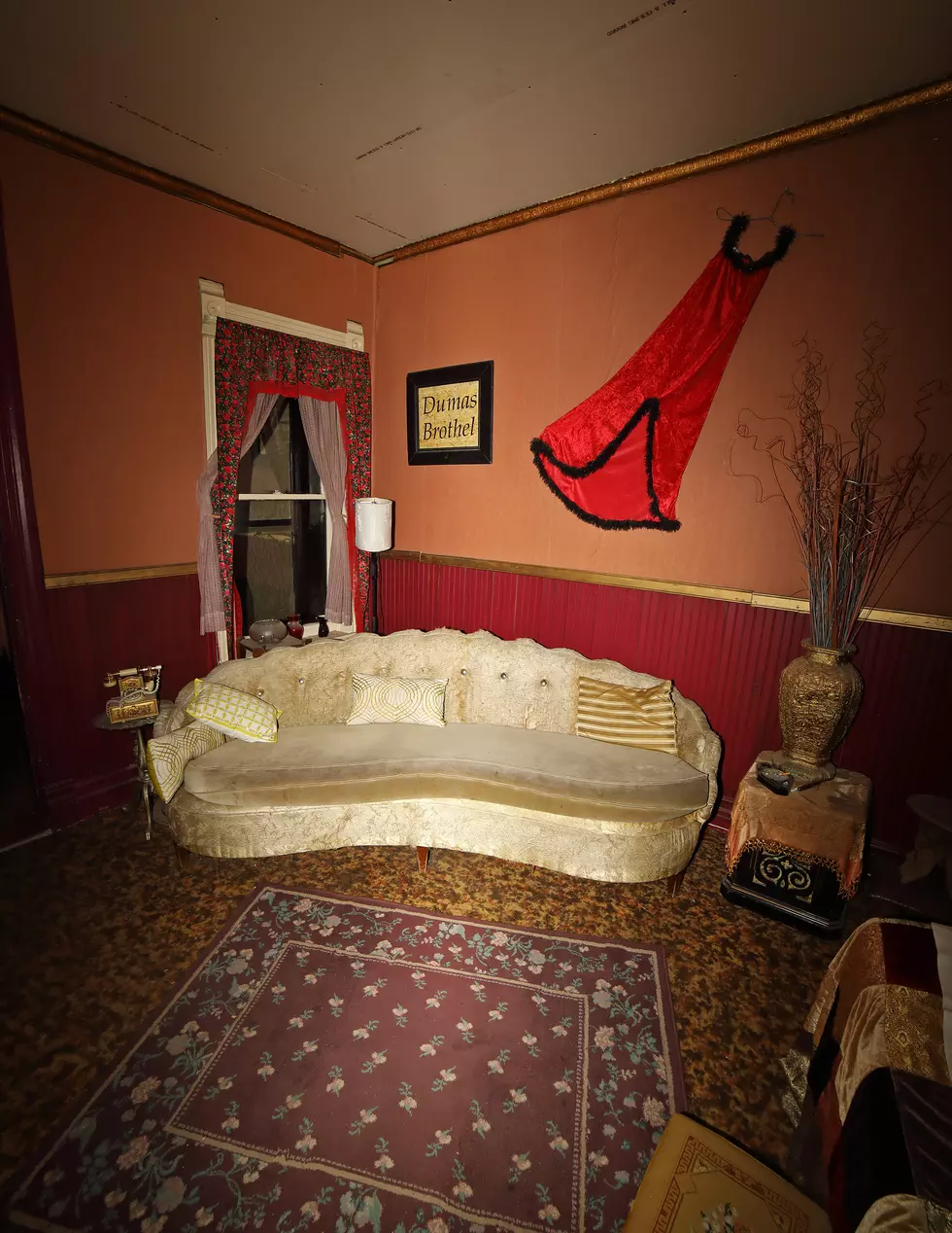 The couch in one of the lady's rooms. Credit: Devon Brosnan