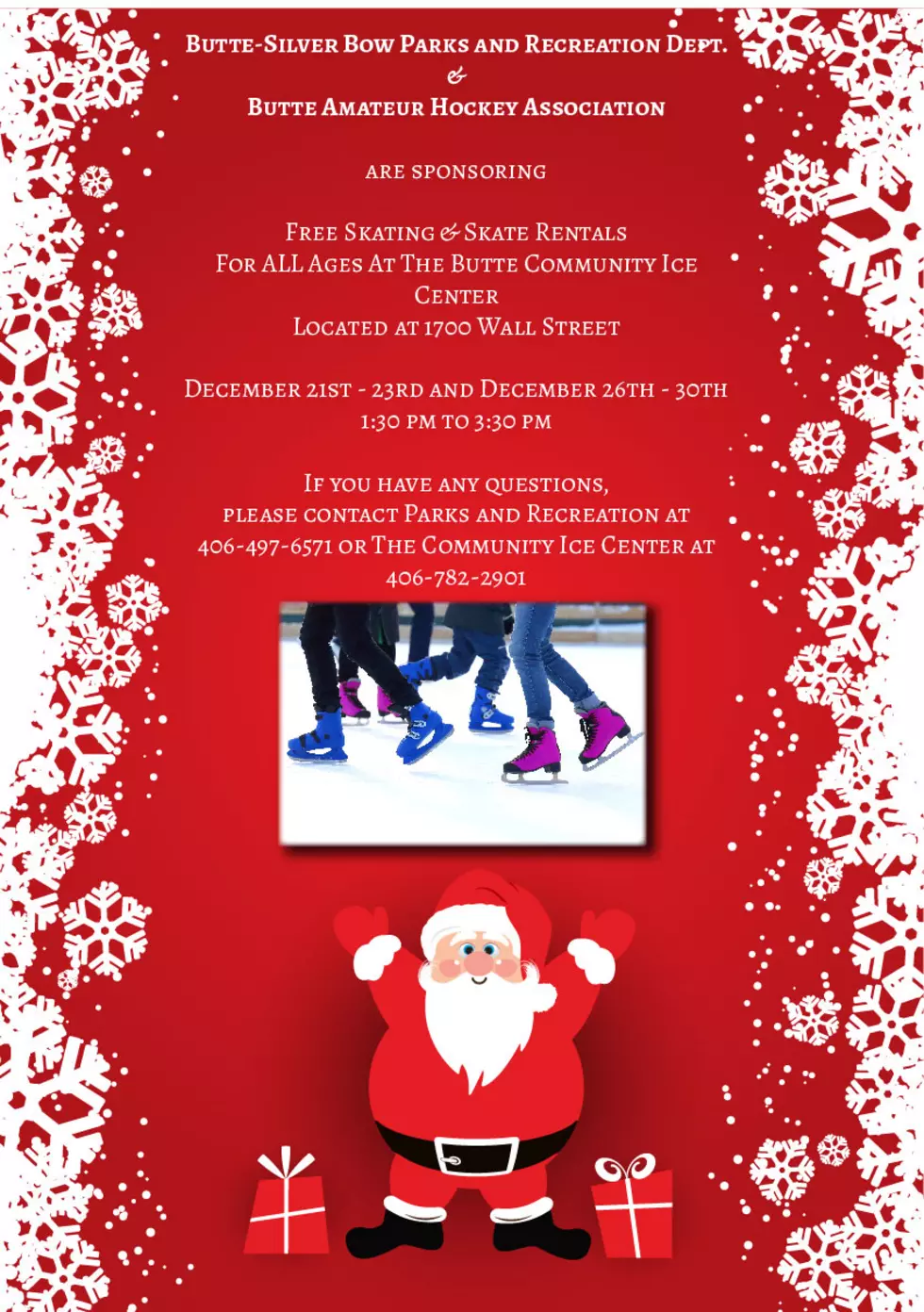 Christmas poster design with Santa Claus and gifts