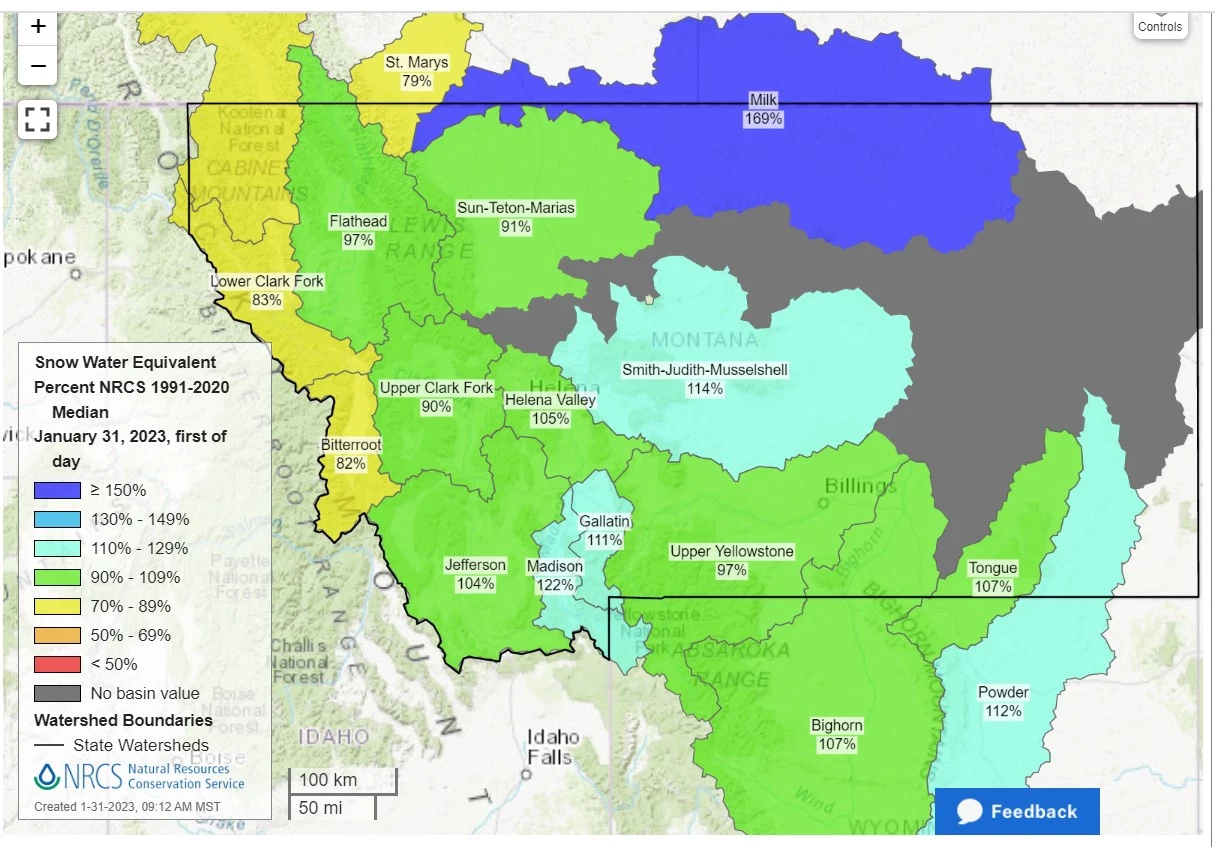 Let's take a look at the Montana Snowpack