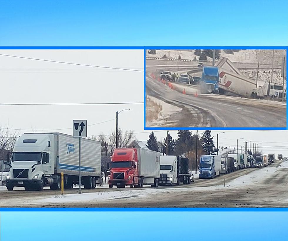 Convoy of Semis Rerouted through Butte Today after I-90 Accident