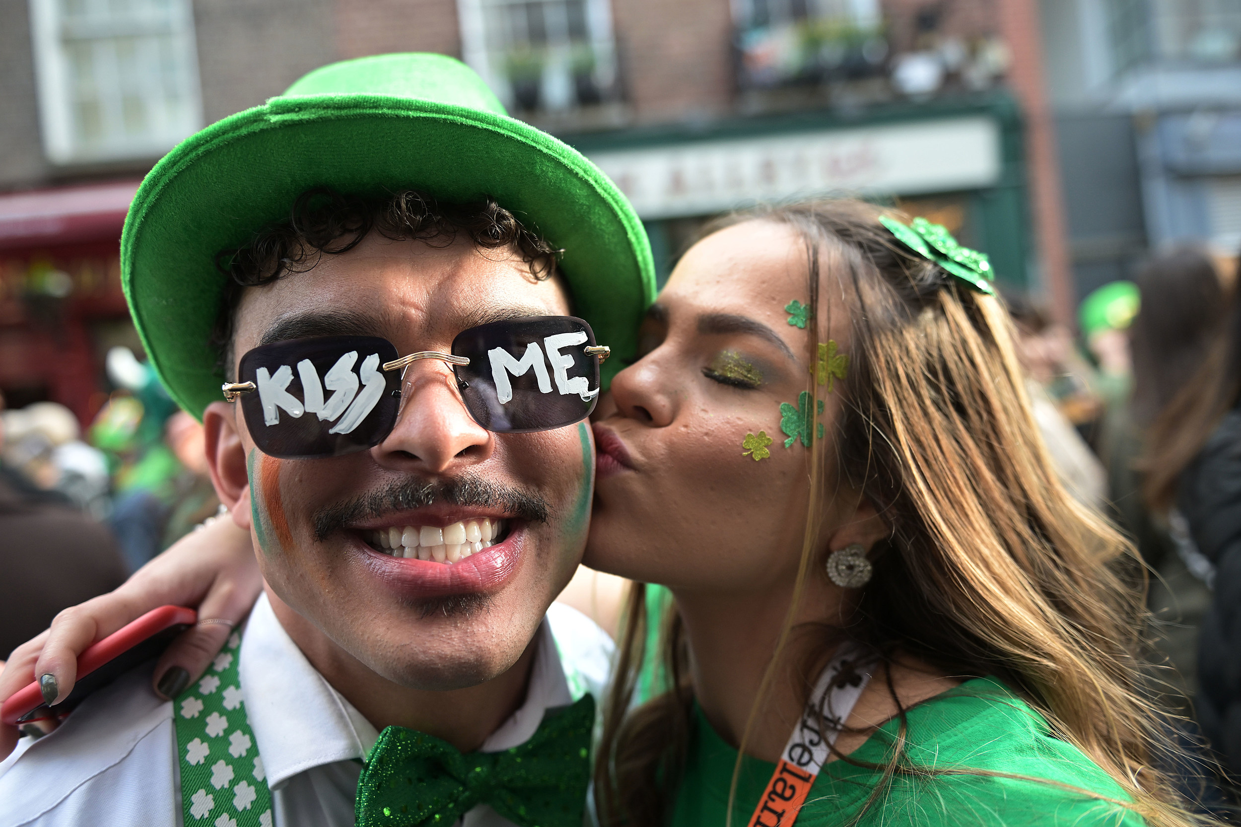 View of River Street on St. Patrick's Day 2012 in Savannah, GA