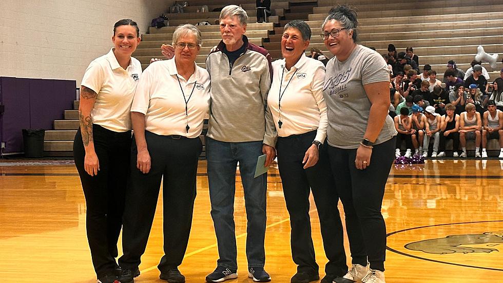 Tom Roberts honored at Butte High Volleyball match