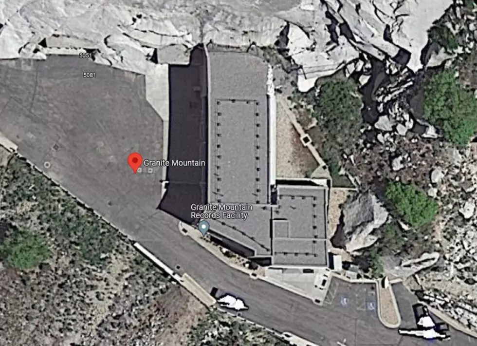 A satellite overhead shot of Granite Mountain Records Vault