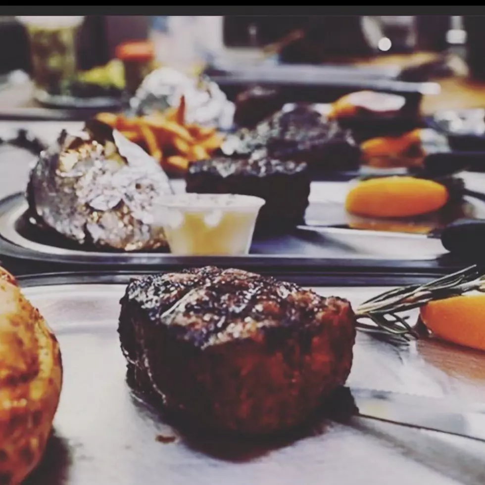 A meal of steaks from Land Of Magic Steakhouse in Montana