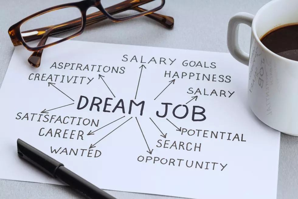 Dream Job written on a note card with different parts of a job that make it your dream job